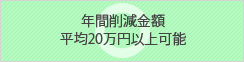 年間削減金額 平均20万円以上可能