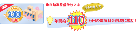 自動車整備学校さま - 年間約110万円の電気料金削減に成功！